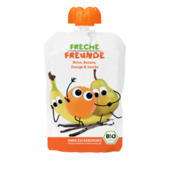 Freche Freunde Био плодова закуска ''Палави приятелчета'' е направена от 100% плодове от biobabycare.bg