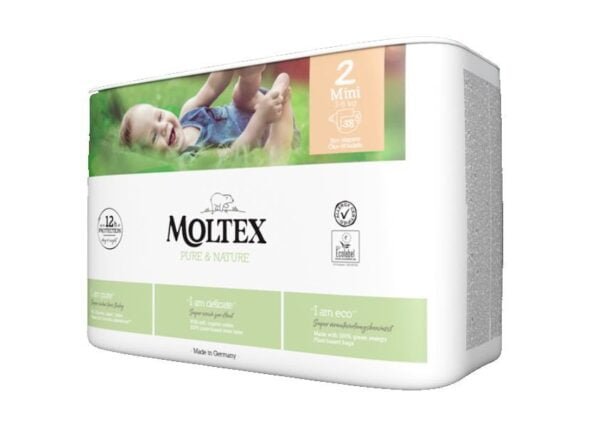 Еко пелени за 3-6 кг. на Moltex чисти и деликатни от www.biobabycare.bg
