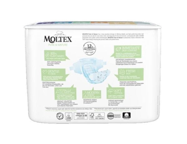 Еко пелени за 3-6 кг. на Moltex чисти и деликатни от www.biobabycare.bg