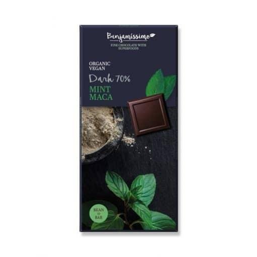 Био Шоколад Мента И Мака - Фин черен шоколад със свеж ментов вкус и енергизираща мака oт biobabycare.bg