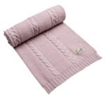 Плетено бебешко одеяло от 100% мериносова вълна oт biobabycare.bg