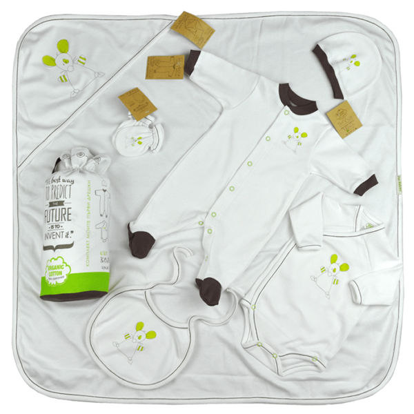 Комплект Моите Първи Дрешки от Органичен Памук от biobabycare.bg