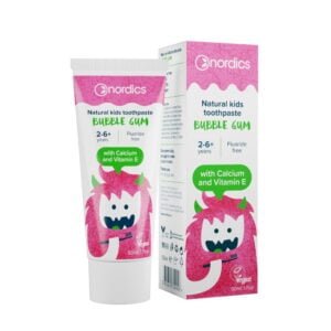 Натурална паста за зъби за деца с аромат на дъвка, против кариеси от biobabycare.bg