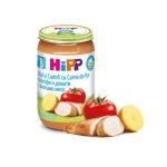 Био пюре домати и картофи с пилешко на HIPP, подходящо за бебета след 8-месечна възраст от www.biobabycare.bg