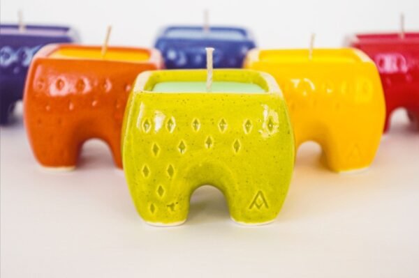 Свещ TEALIGHT - Подходящи за подобряване на настроението! Ръчно изработени керамични съдове за свещи, вдъхновени от култови неолитни предмети от преди 8000 години oт biobabycare.bg