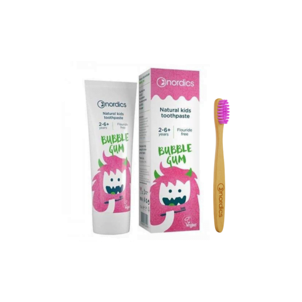 Kids Set Oral Hygiene - Детски комплект от четка и паста за зъби в 9 различни варианта. За ежедневна употреба без флуорид oт biobabycare.bg
