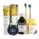 Whitening Set - Избелващ Комплект комбинира био сертифицирани натурални масла, екстракти и активни съставки, които подпомагат избелването на зъбите и се грижат за цялостното здраве на устната кухина oт biobabycare.bg