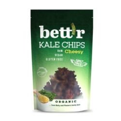 Био Кейл Чипс С Вкус Сирене - Хрупкави кейл листенца с веган сирене и ароматна чушка, готов за хрупкане без угризения oт biobabycare.bg