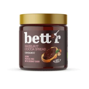 ио Лешниково-Kакаов Kрем - Силен аромат на печени лешници и неустоим какаов вкус, това е новият спред за мазане на Bett'r @biobabycare.bg