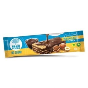Веган Вафла с Лешник Без Добавена Захар 40 гр. - Brain Foods
