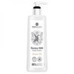 Лосион За Тяло С Магарешко Мляко с 88% натурални съставки. Обогатен с пантенол, алое вера, глицерин и маслиново масло oт biobabycare.bg