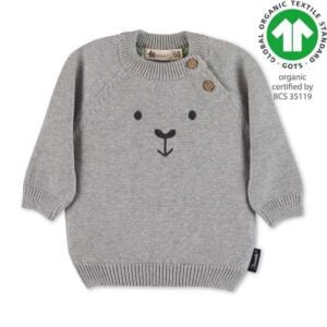 Сив Детски Пуловер Мече - Sterntaler